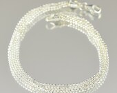 7.5 inch 5 strand Sterling silver Diamond Cut bracelet, Made in Italy