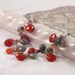 Chalcedony Bracelet Labradorite Gray Gemstone Pomegranate Carnelian Sterling Toggle Clasp