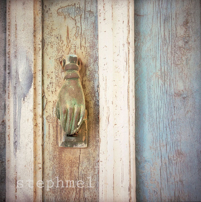 Greek Door, 6x6 Fine Art Print, Travel Photography, Wooden Door, Decay, Shabby Chic Wall Decor