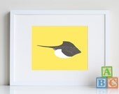Stingray Ocean Animal Silhouette, nautical room decor 8 x 10 Art Print - available in different sizes and colors