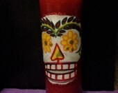 Day of the Dead Sugar Skull Religious Candle