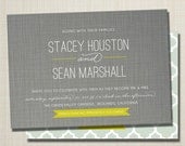 custom modern wedding invitation - linen love.