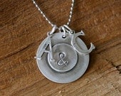 Hand Stamped Soldered Initial & Ampersand Necklace
