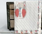 Retro Woodland Tree Baby Blanket for Home or Stroller in Cream and Off White / IN STOCK / Organic Cotton fabric from Birch