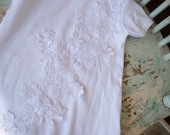Lace Onesie in White for the Shabby Chic Baby Girl / Flower Girl Bridal Party / Molly Anne Make