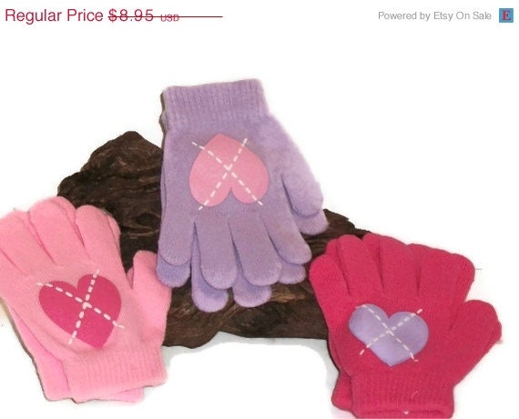 Girls Yarn Emblellished Gloves - Choose Your Gloves - Made to Order