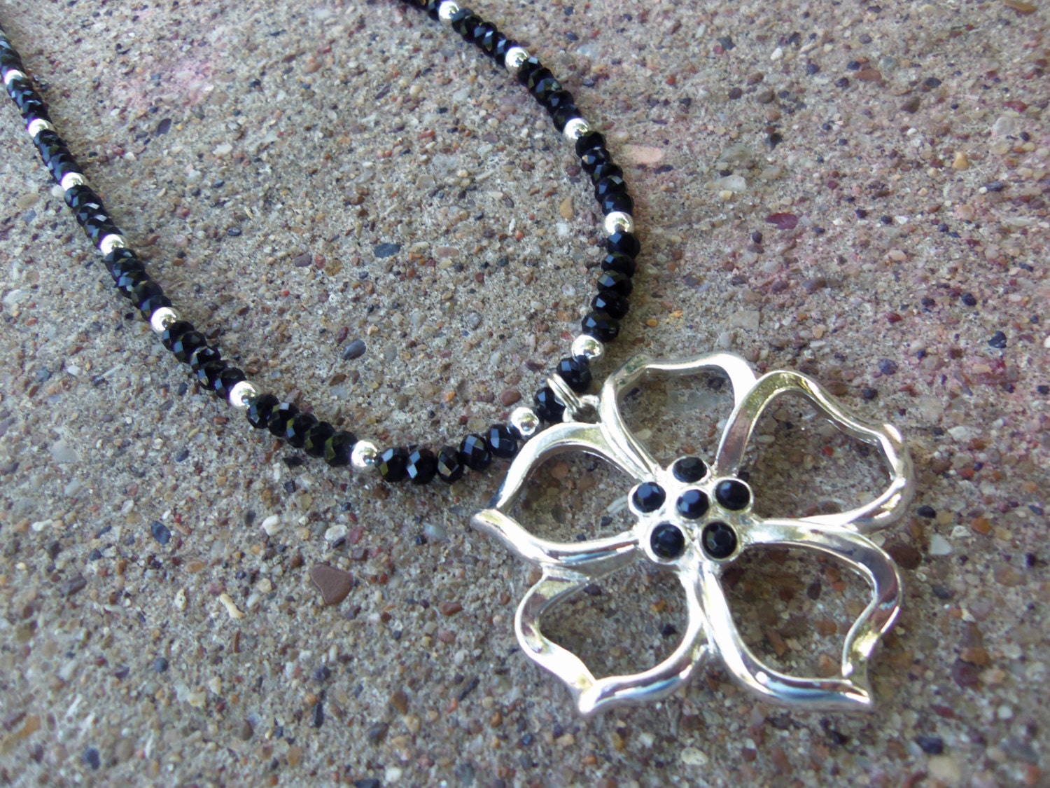 Black Orchid Necklace