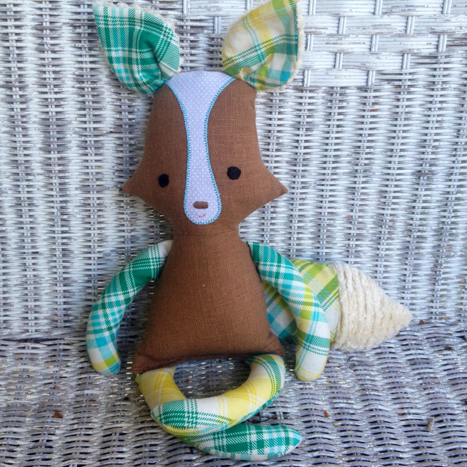 Joel Dewberry Argyle and Linen Fabulous Fox