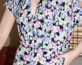 Vintage 20s Style Sprintime Floral Day Tea Time Dress    12