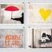 Paris Graffiti Collection, Paris Photography, Art Prints, Heart Photo, Umbrella Photo, Kiss Photo, Art Collection
