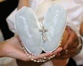 white leather Wedding Shoes, Baptism Shoes, personalized baby girl shoes