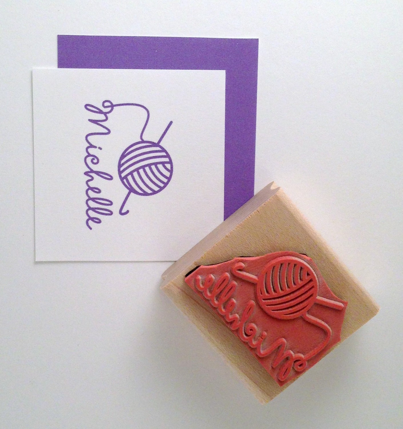 Crochet Personalized Rubber Stamp