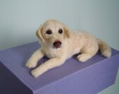 Custom Dog Portrait needle felted Labrador Retriever Soft Sculpture