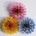 Shaded flower brooch - textile art, lacy machine embroidery on dissolvable fabric