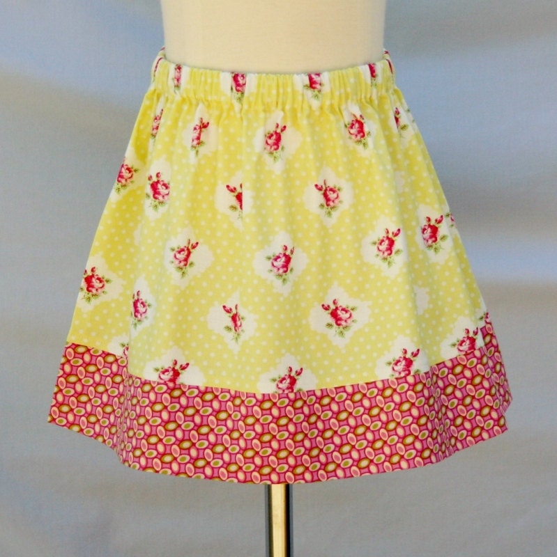 SKIRT SALE -  Yellow Darla Skirt - Kissing Kumquats 2013