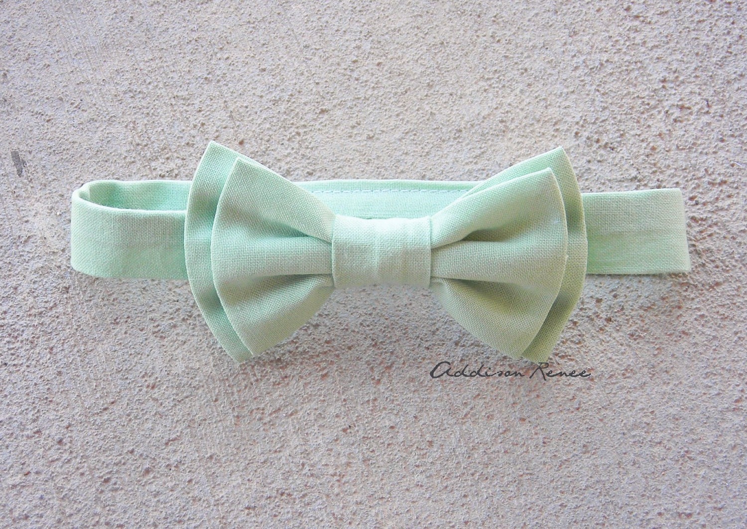 Mint Green Bow tie - boys double bow Mint Green bowtie