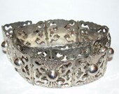 Mexican Hand Made Stamped Sterling Silver Belt