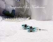 Made to Order Set of Five Pearl  Earrings, Bridesmaid Gifts, Family Portraits, your color choice