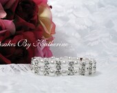 Brides Bracelet, Pearl and Crystal Bracelet, One Only