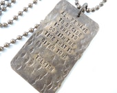 All we have to Decide is what to do with the time that is given to us - hand stamped quote by Tolkien Lord of the Rings Necklace