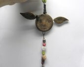 ooak UNUSUAL FAIRY wall  CROSS for indoor outdoor garden home handmade ( 1 ) by DinkyDarlings