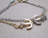 Petite Anchor Bracelet friendship - gold or silver plated