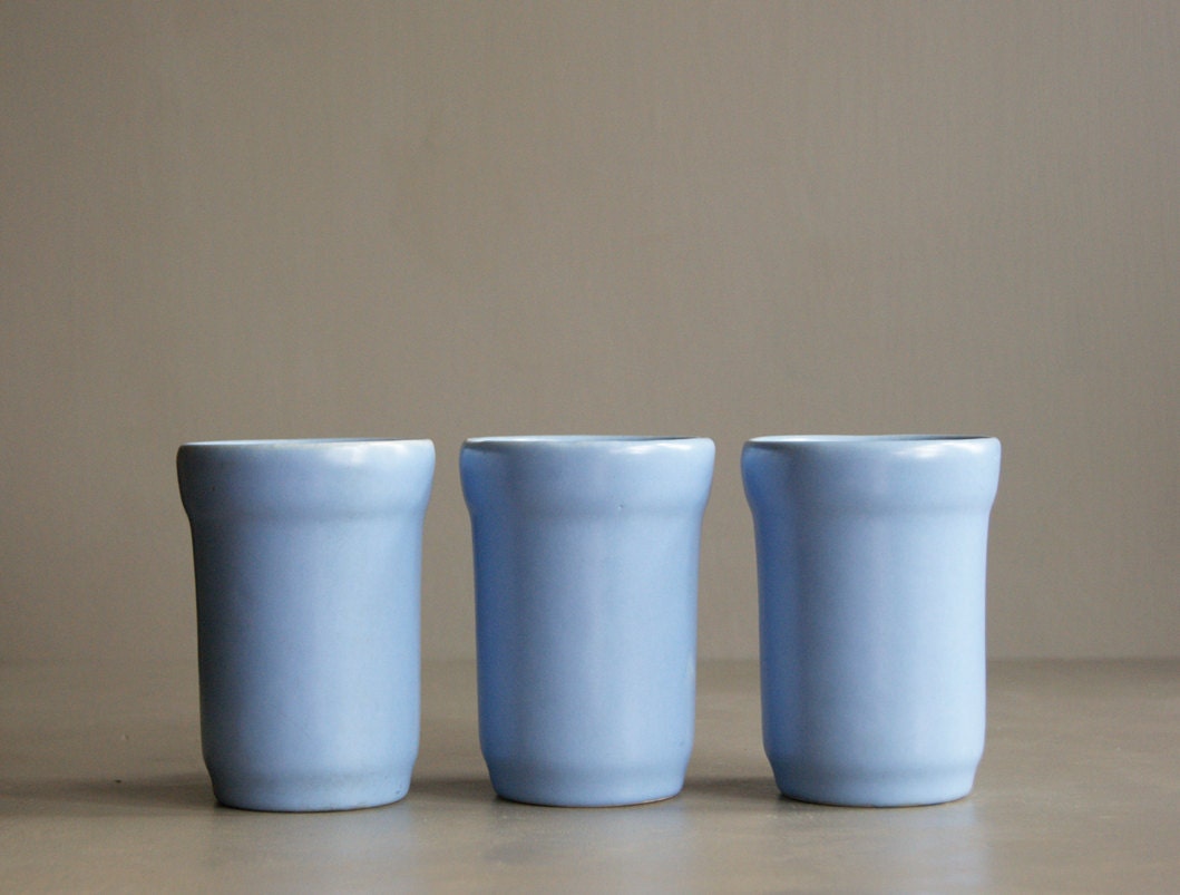 Pottery Tumblers in Periwinkle Blue