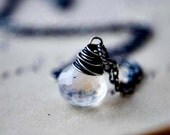 Moonstone Jewelry Necklace Gemstone Sterling Silver Pendant Simplistic PoleStar