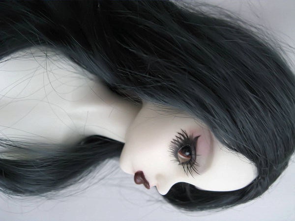 16" Mini MSD dollfie bjd OOAK White skin human ears Nabiya Goth GOTHIC doll