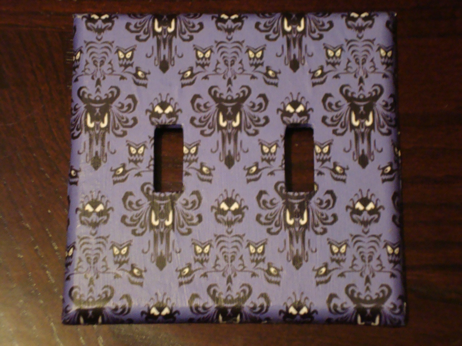 Haunted Mansion Wallpaper Light Switch Plate - 2 / Double Switch
