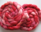 Roving for Valentine's day - Wensleydale Wool Roving (Top) - Handpainted Spinning or Felting Fiber - 4 ounces