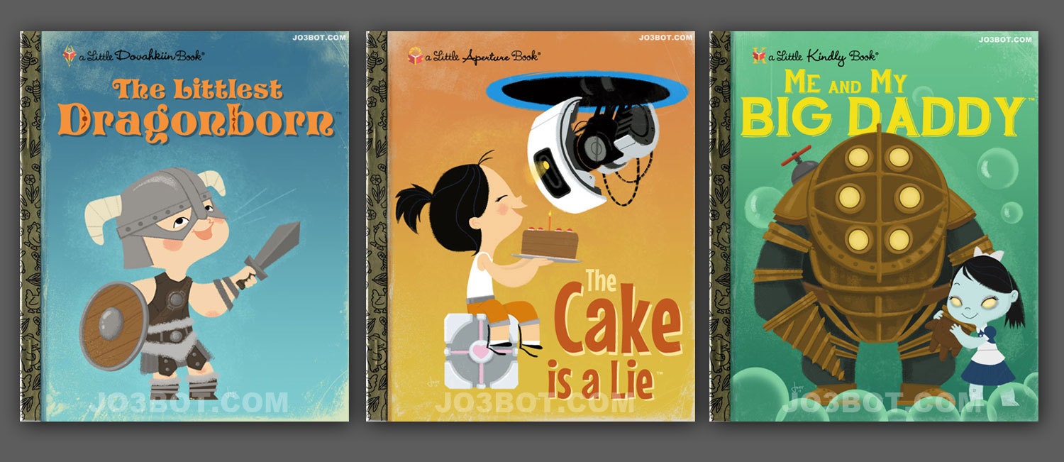 Little Video Game Books 3 Print Set