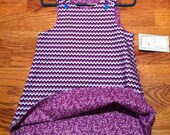 Reversible A Line  Dress Violet Chevron by Groovy Gurlz Sizes 3m, 6m, 12m, 18m