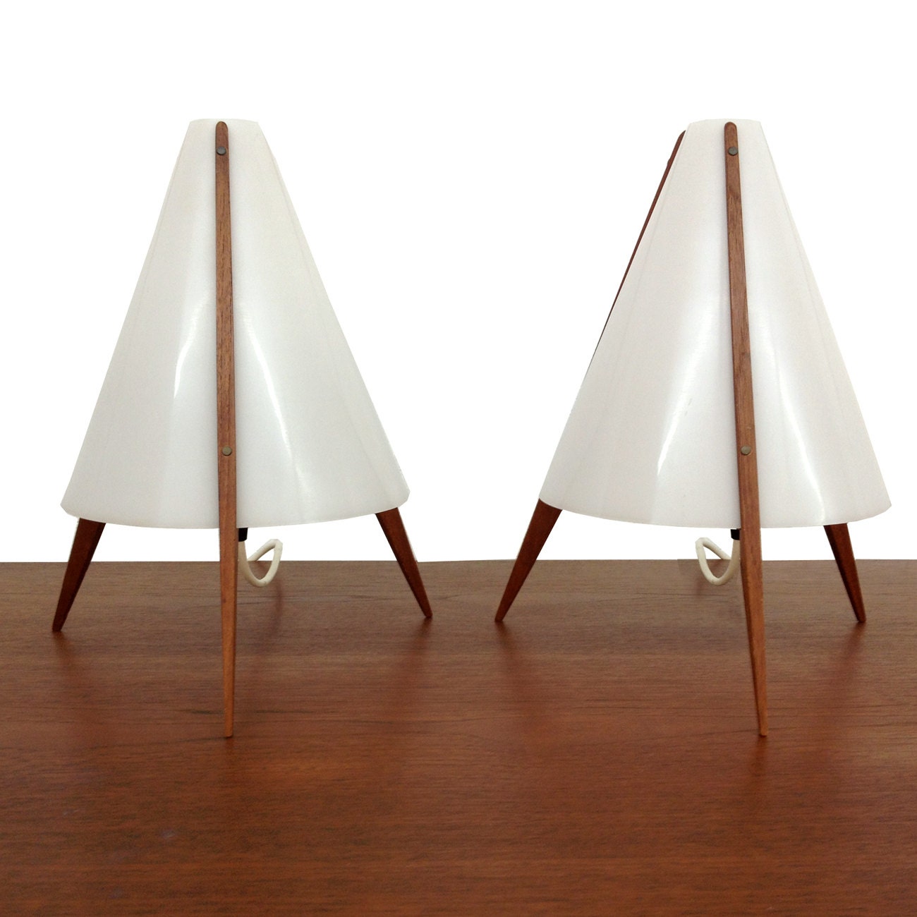 Scandinavian Modern Hans Agne Jakobsson Table Lamps Pair Free Shipping