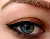 All Natural and Organic Mineral Makeup Cream Eye Shadow Pot Acne Safe Makeup in TREASURE Amber Brown with shimmer