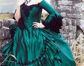 Gothic Victorian Steampunk Antoinette Fantasy Masquerade Gown Large SALE 1/2 Price