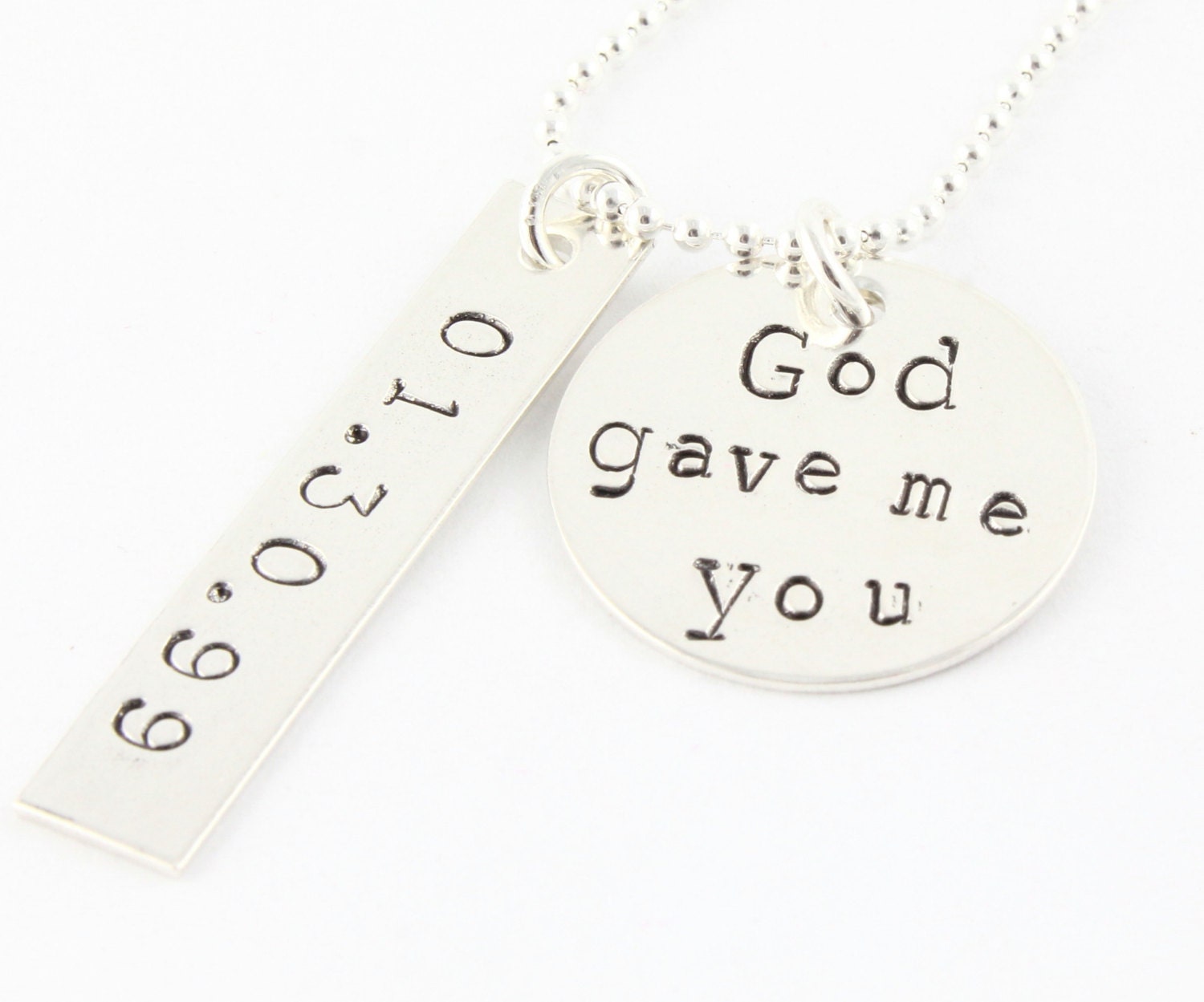 Personalized God Gave Me You Necklace - Wedding Necklace With Date - Custom Mother's Necklace - Mother's Day Gift