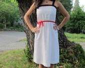 50s Nautical Polka Dot Dress