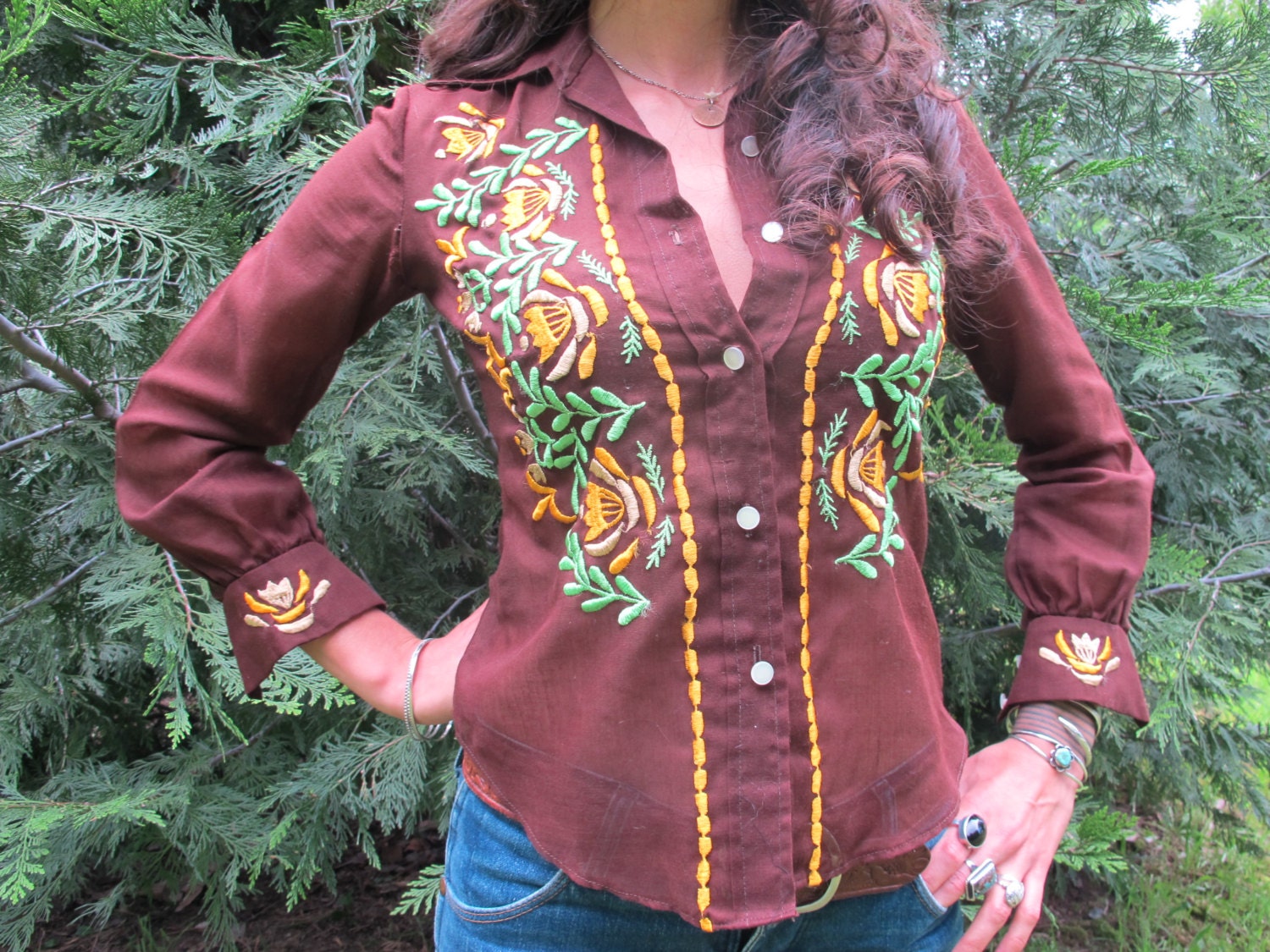 Vintage Embroidered Western Shirt
