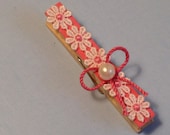 Shabby Chic, Decorative Clothes Pins, Banner, Office Decor, Wooden Paper Clips, Clip On Ornament, Gift Tag Clip