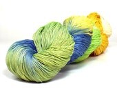 150 Yards Hand Dyed Thread Size 10 Cotton Crochet Thread 3 Ply Yellow Mustard Dark Blue Green Hand Painted Cotton Yarn