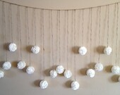 DIY Tissue Paper Flower Wedding Garland Kit, Photography Prop, Party Decoration, Pom Poms Garland