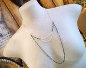 NEW Happy Good Day Black and White Chain Necklace Mixed Chain