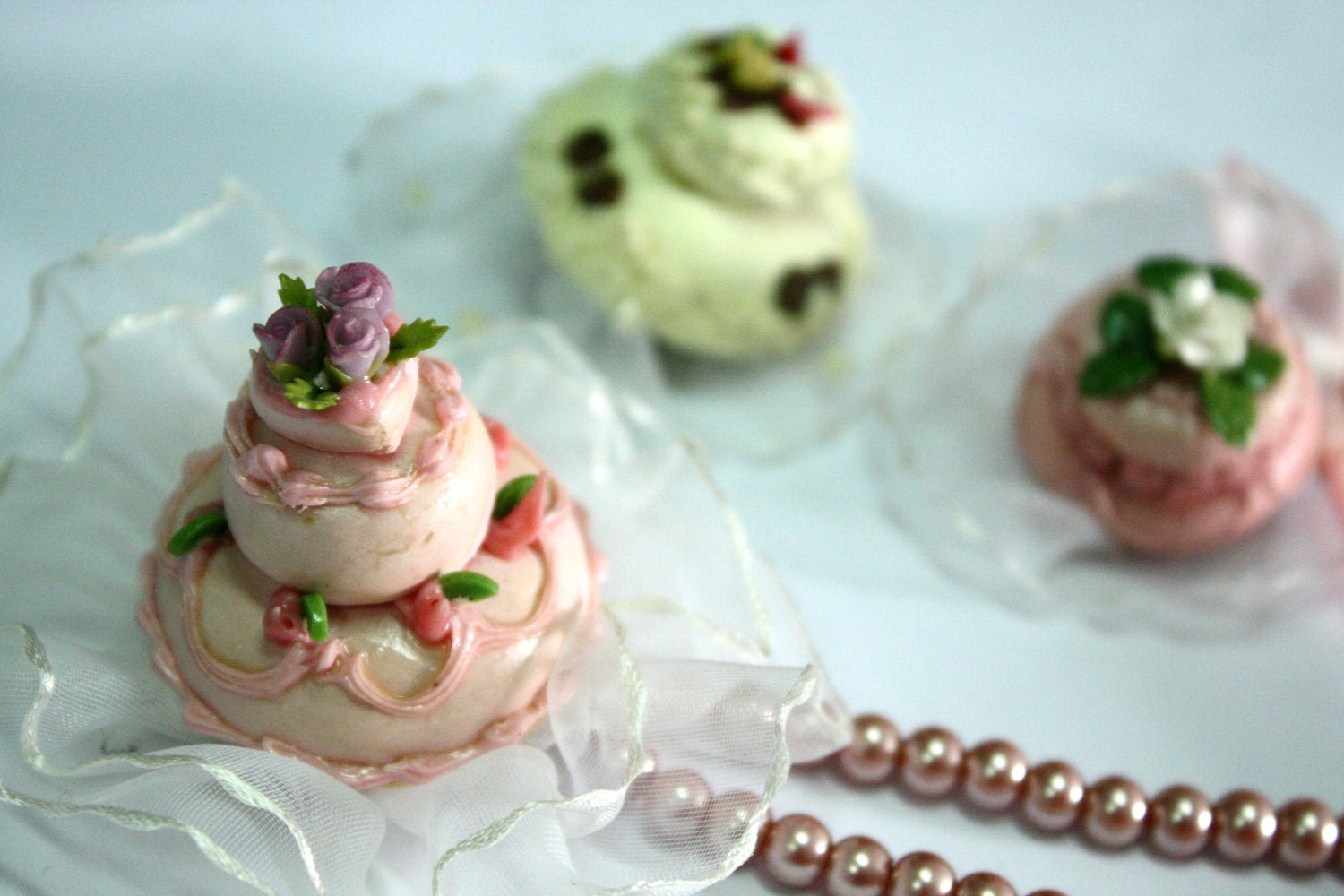 SPECIAL Bakery Pin, Polymer Clay Food Handmade Jewelry, Pin for Romantic Gifts, set of 3 pcs