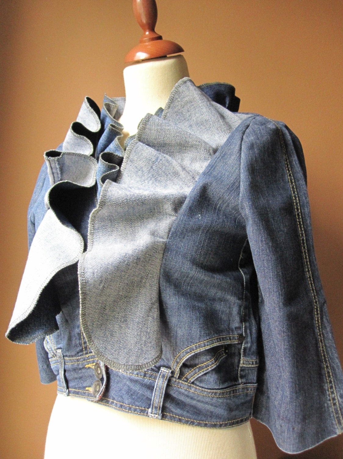 Your Ruffle Denim Jacket - Absolutely OOAK