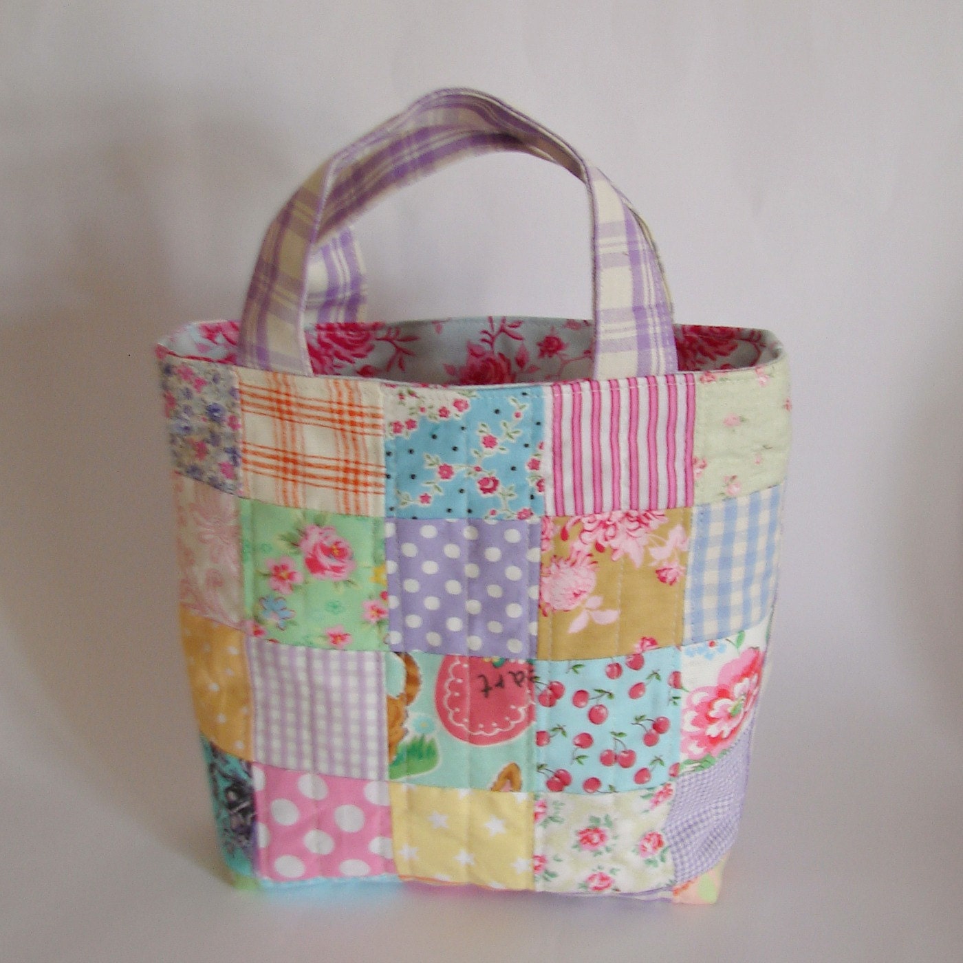 Bag patchwork mixed colours