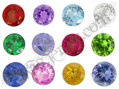 Little Floating Birthstone Charm Crystals for Your Living Locket - Heart, Round Birth Stone Origami Owl Style Charms