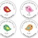 Fat Bird Stickers Labels You Choose count 100 Customized