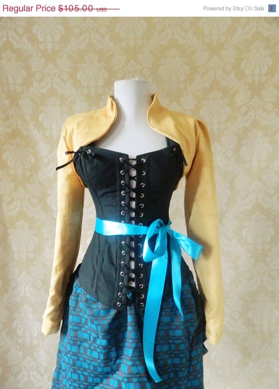 Clearance Fairytale Yellow Spring Flared Jacket-Size Small, Ready To Ship