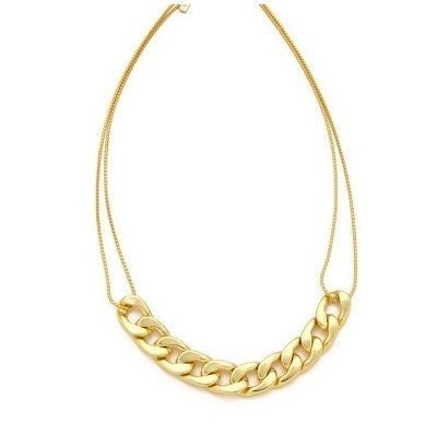 gold chunky chain link necklace SALE reg 30
